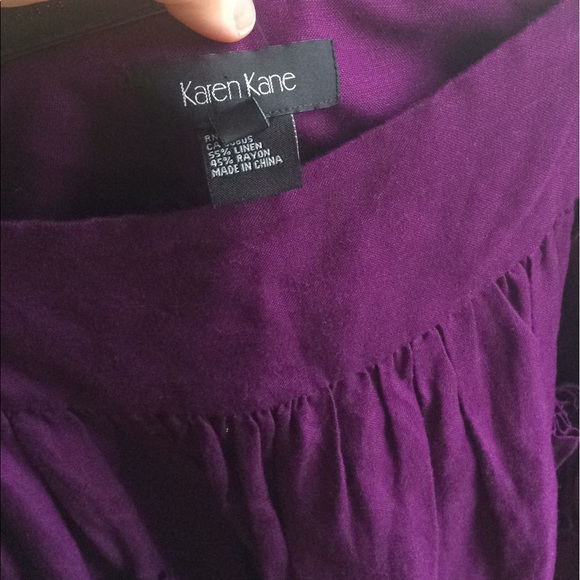 Purple skirt with pockets - Picture 2 of 4